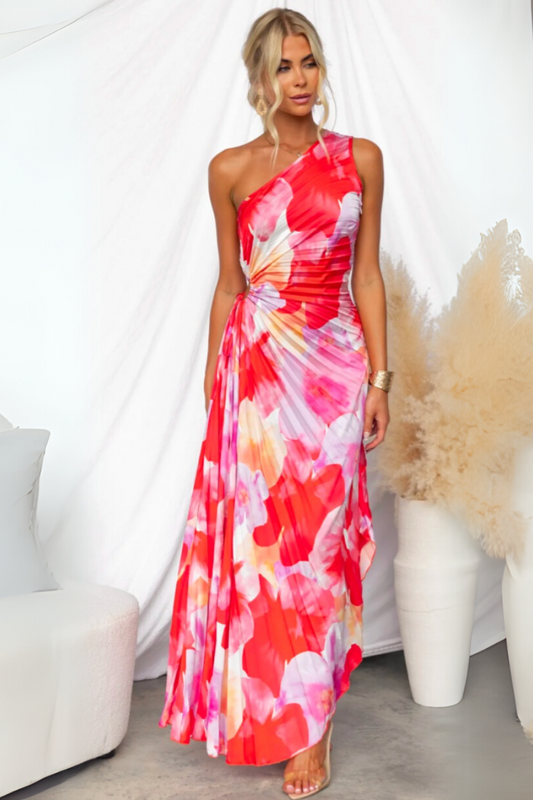 Vestido de verano plisado elegante y casual para mujer