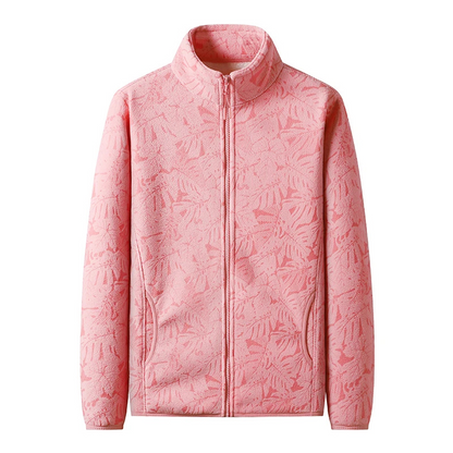 Chaqueta Brielle | Chaqueta polar con estampado de hojas para mujer