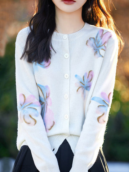 Emely Cardigan - Chaqueta de punto con estampado floral