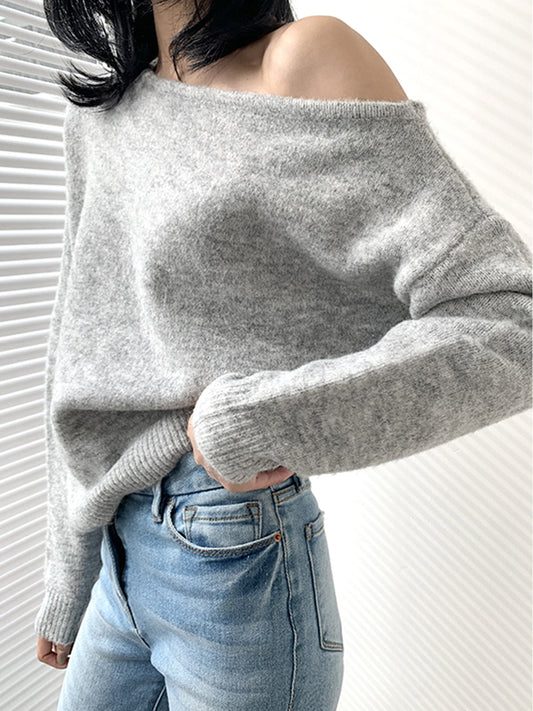 Jersey de hombros asimétricos | Punto elegante para un estilo chic