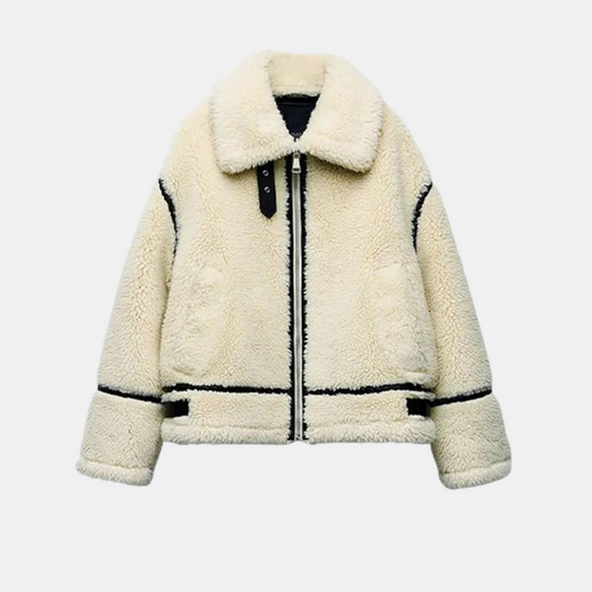 Elegante chaqueta de lana para mujer