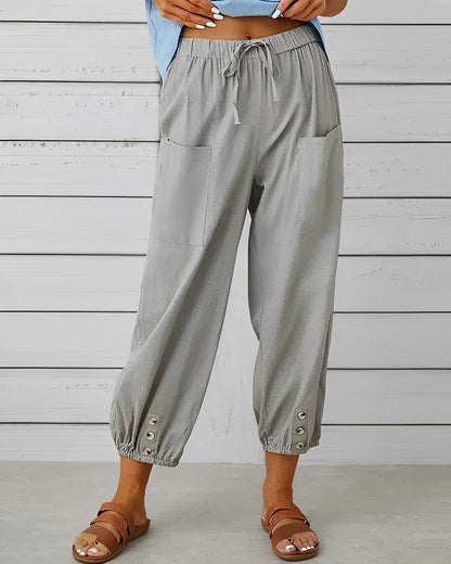 Pantalones anchos con cintura alta