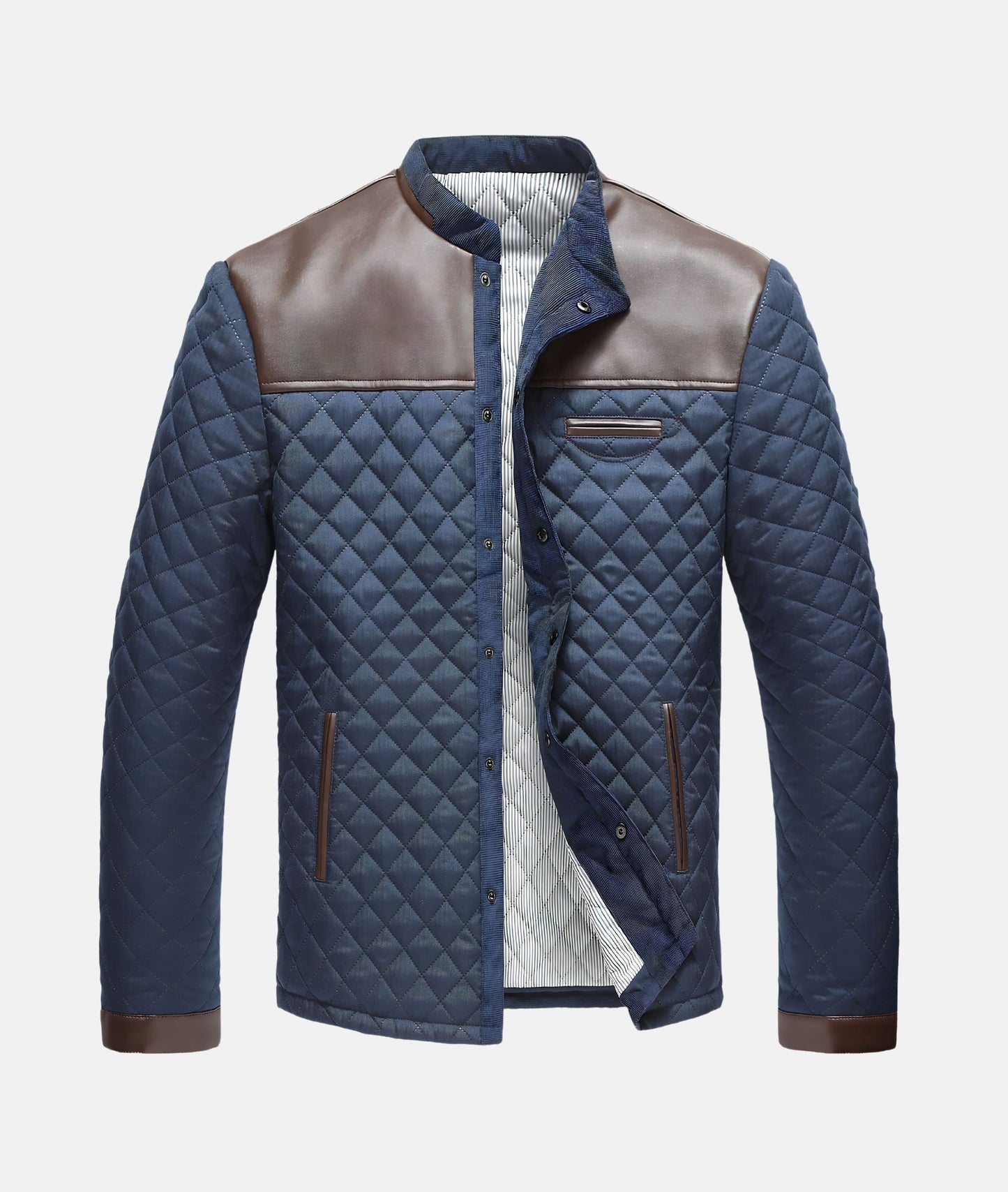 Andreas - Chaqueta bomber - Casual - Azul / Diseño versátil - Adecuada para el día a día de los hombres