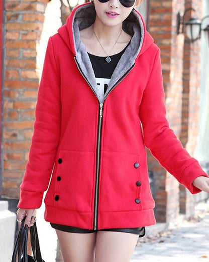 Chaqueta versátil con capucha para mujer
