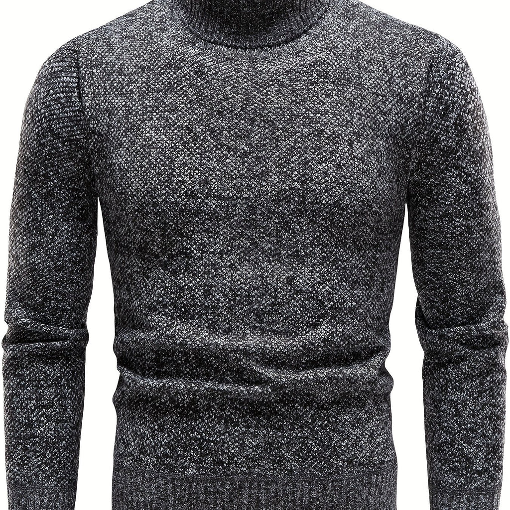 Elegante jersey de cuello alto y manga larga para los días de invierno