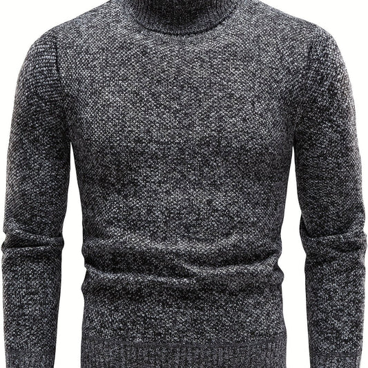 Elegante jersey de cuello alto y manga larga para los días de invierno