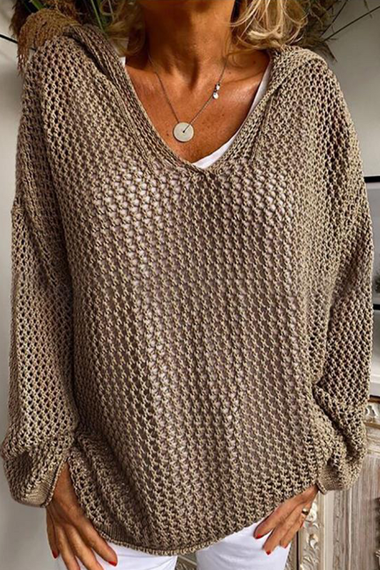 Paula | Sudadera de punto con capucha