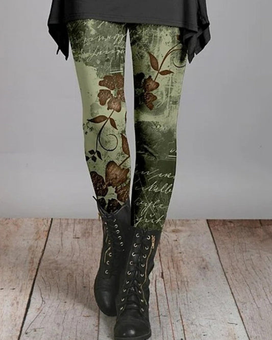 Leggings retro de estilo étnico
