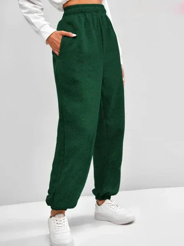 Cómodo pantalón de chándal con cintura alta