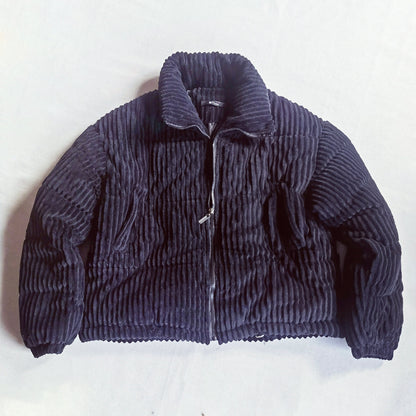 Chaqueta acolchada con cuello alto, crema, mujer