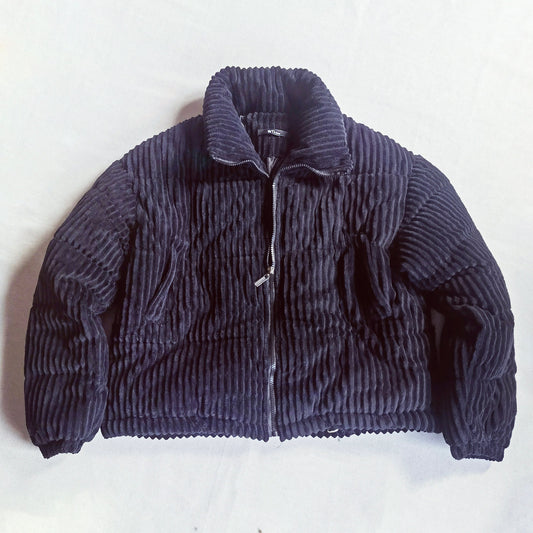 Chaqueta acolchada con cuello alto, crema, mujer
