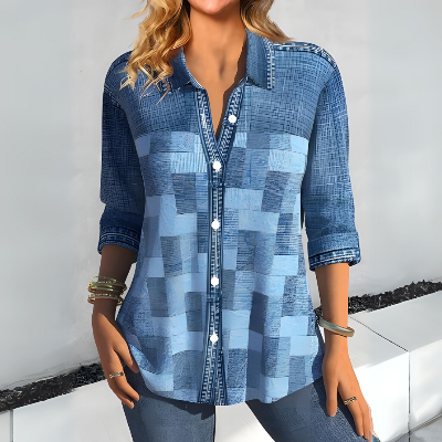 Kezia - Blusa de cuadros para mujer - Moderna y versátil