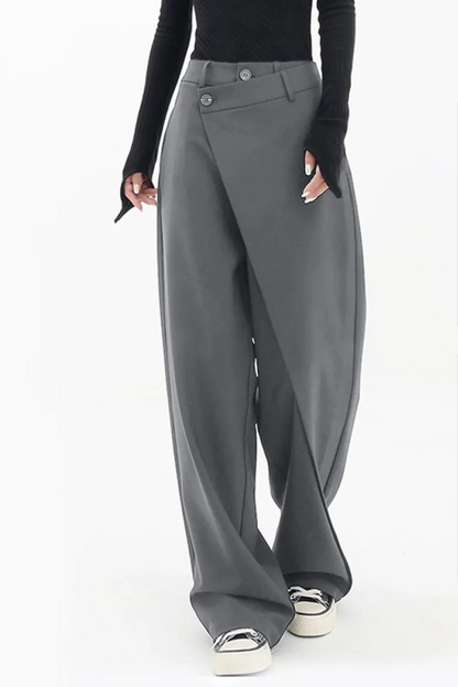 Zara | Pantalones de pata ancha irregulares de mujer
