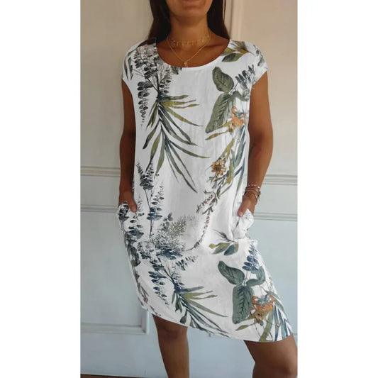 Vestido con escote redondo