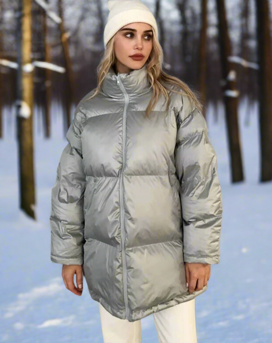 Chaqueta acogedora, afelpada y cálida para mujer