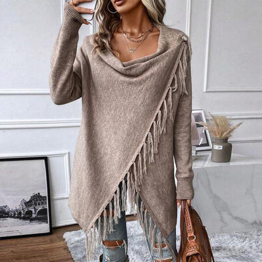 Jersey con cuello redondo y botones: un estilo sofisticado para todos los días