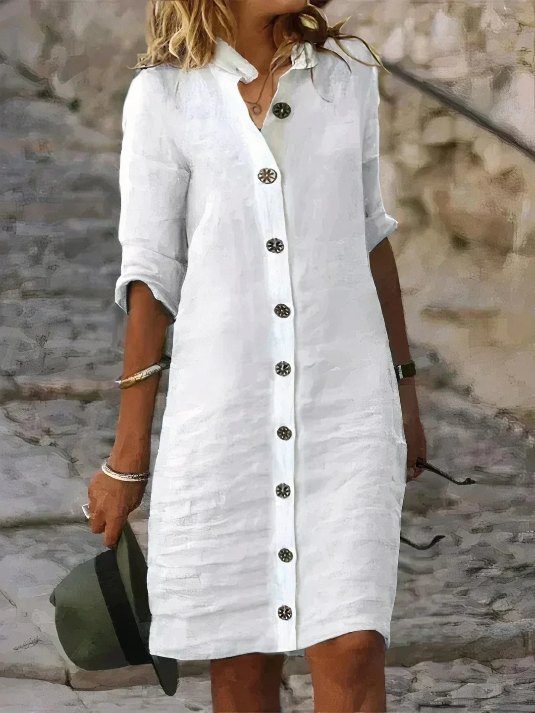 Vestido de verano casual de lino
