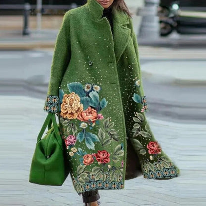 Candace | elegante abrigo con estampado floral