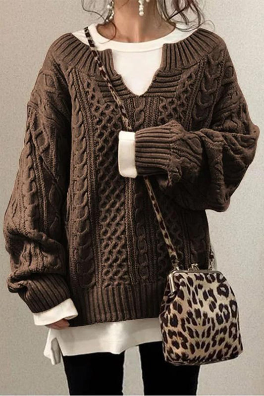 Elegante jersey estampado de corte holgado para un look moderno