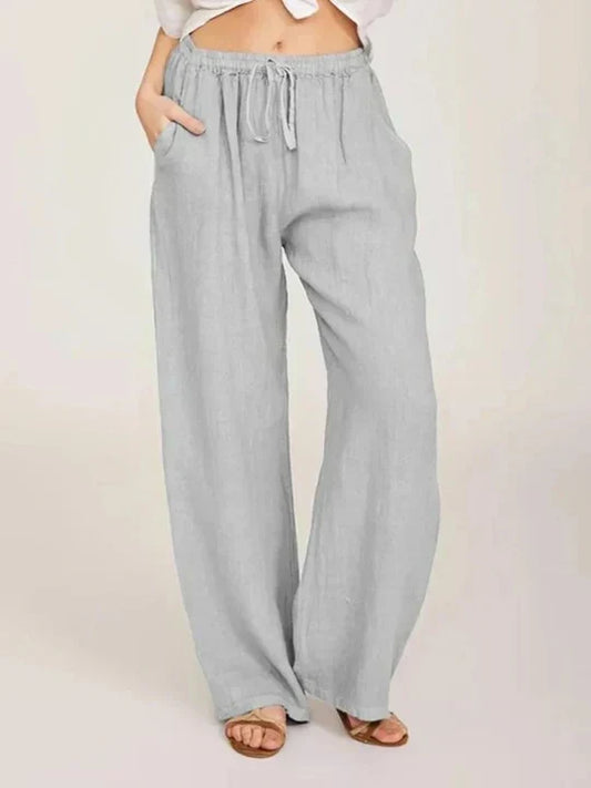 Pantalones de lino-algodón