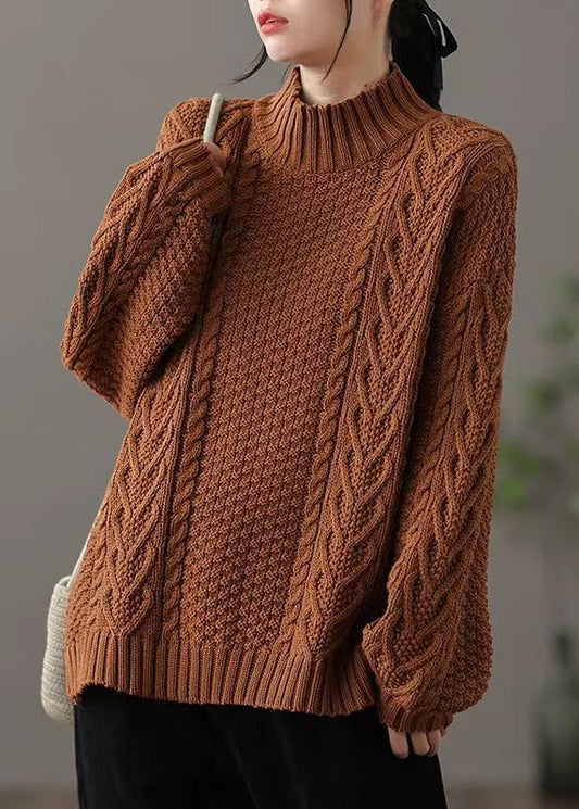 Jersey ligero con cuello alto y corte oversize para un look primaveral