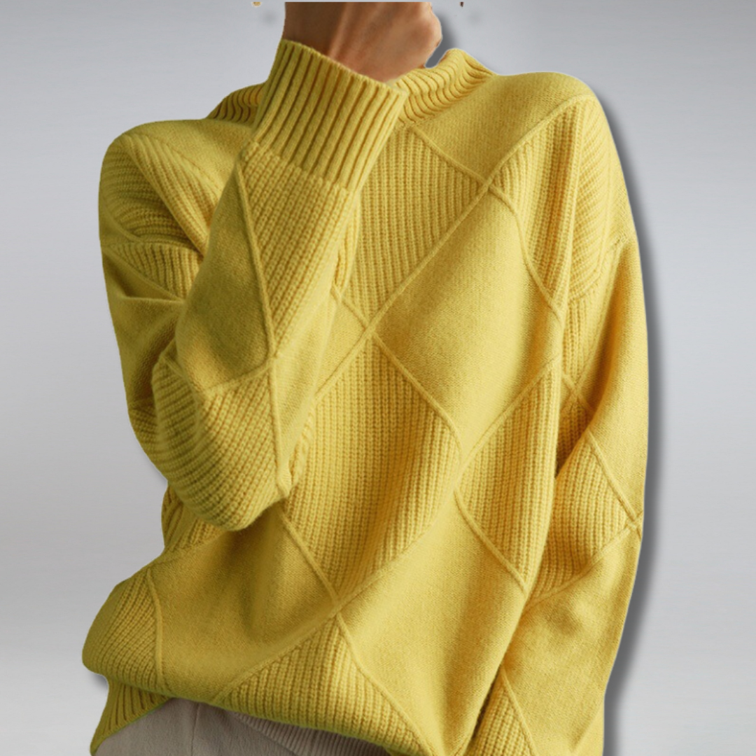Elegante jersey de cuello alto para mujer