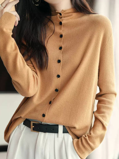 Delilla Cardigan | Chaqueta de punto casual cuello redondo