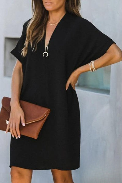 Vestido casual cuello en V