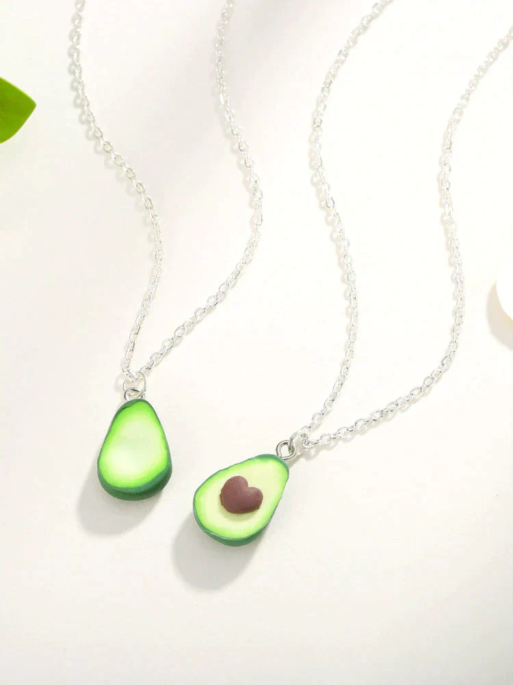 Collar corazón de aguacate | Un collar de amistad único