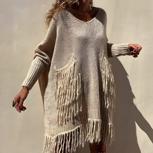 Fabienne | Jersey de flecos estilo bohemio