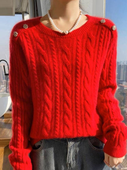 Jersey Francelina | Jersey de punto de cachemira para mujer
