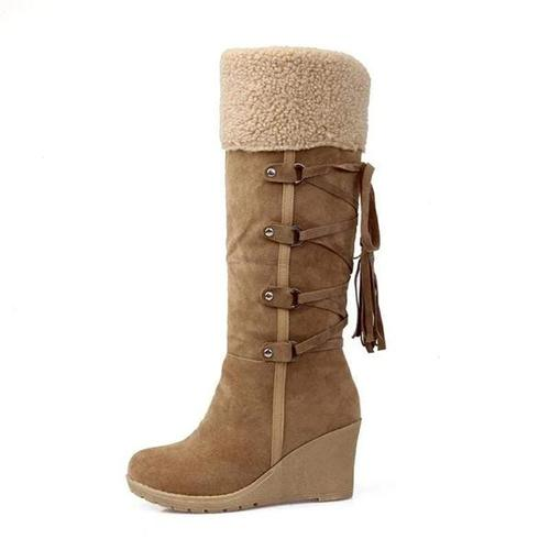 " Botas de cuña cálidas para el invierno "