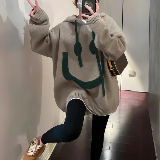 Smile - Sudadera con capucha cálida y acogedora
