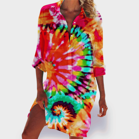 vestido de verano colorido y ligero