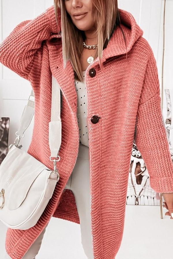 Waldaine Cardigan | Chaqueta de punto con cierre de botones y capucha