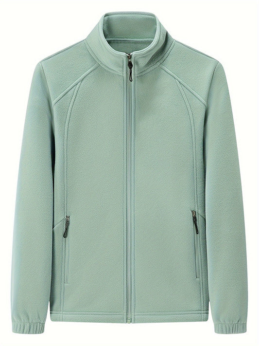 Fenna | Chaqueta de exterior de felpa con cuello alto y manga larga
