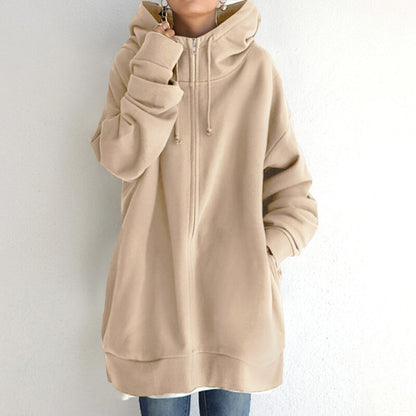 Acogedora sudadera con capucha oversize de invierno para mujer