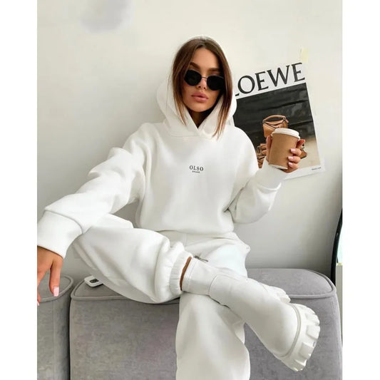 Elisa | Chaqueta con capucha casual y pantalón de chándal con cintura elástica Perfecto para todas las estaciones