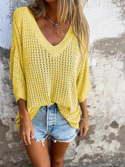 Karla | Top de punto con escote en V