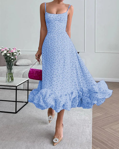 Vestido de tirantes con estampado Stylish