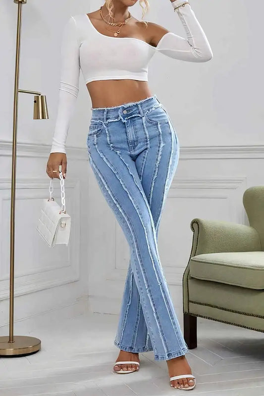 Veronina - Vaqueros Chic Flannel para Mujer