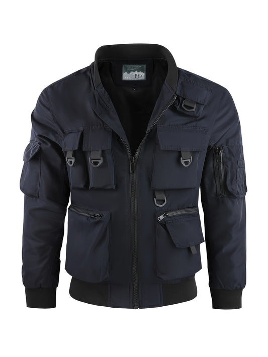 Chaqueta cortavientos táctica cargo multibolsillos para hombre | Perfecta para actividades al aire libre