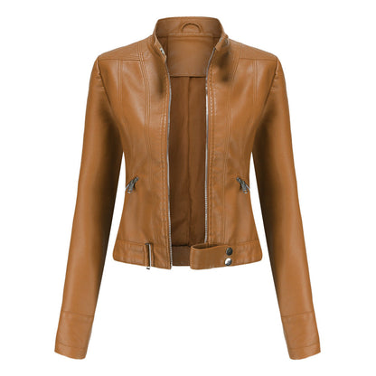 Elegante chaqueta de cuero de invierno | Saska