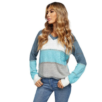 Margaux Sudadera con capucha y cuello en V - Muy cómoda
