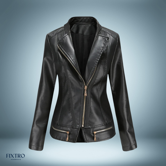 Elegante chaqueta de cuero