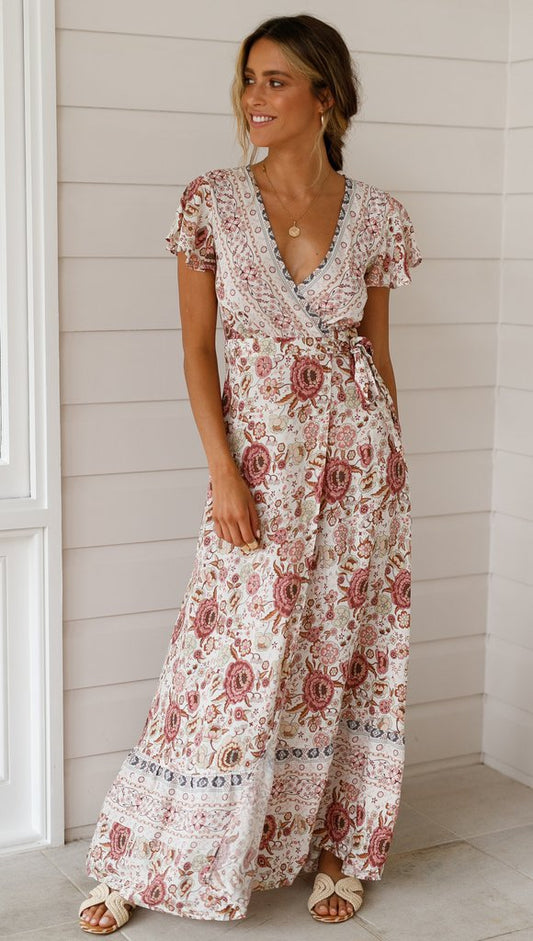 Beeba - Vestido bohemio con flores