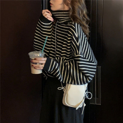 Jersey oversize de cuello alto para un confort acogedor