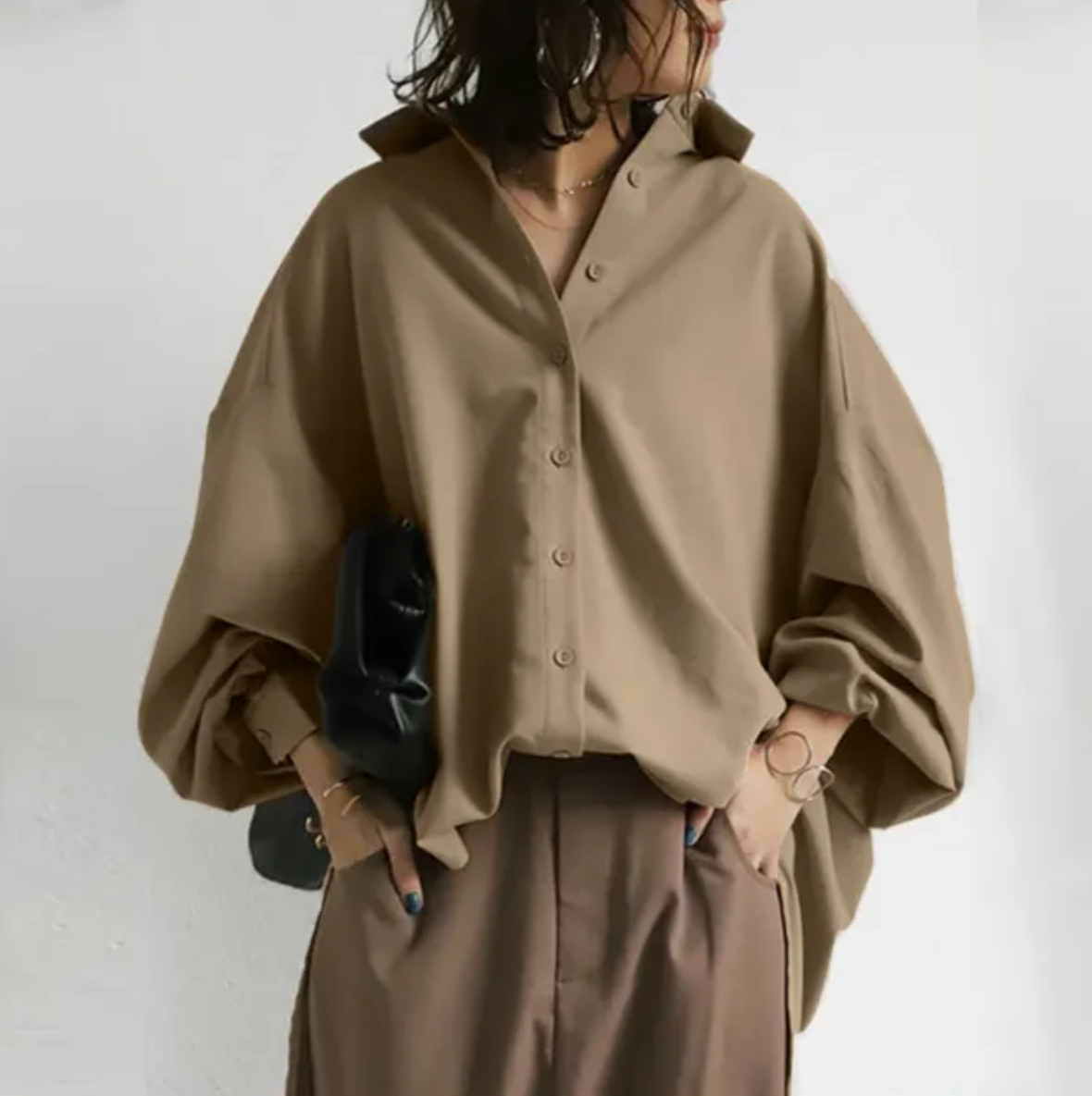 Antonia - Blusa de mujer con solapas a la moda