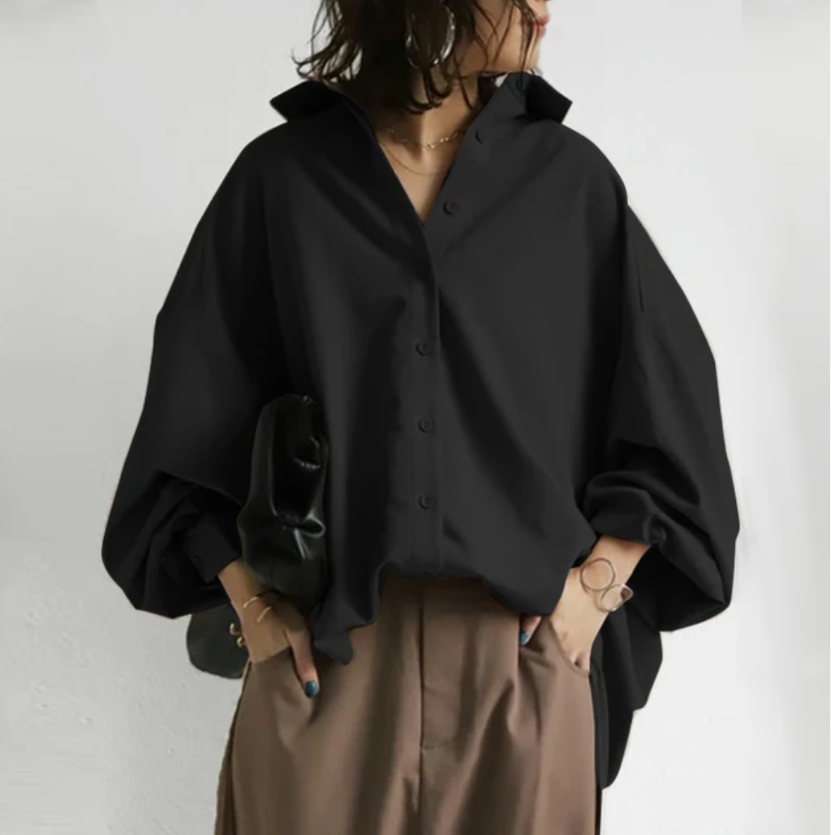 Antonia - Blusa de mujer con solapas a la moda