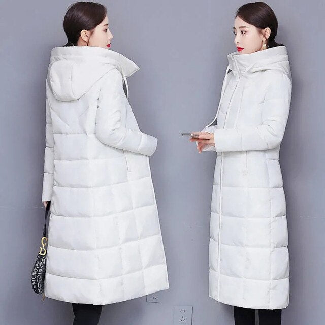 Chaqueta casual de plumón slim-fit con capucha para mujer | Ideal para otoño/invierno